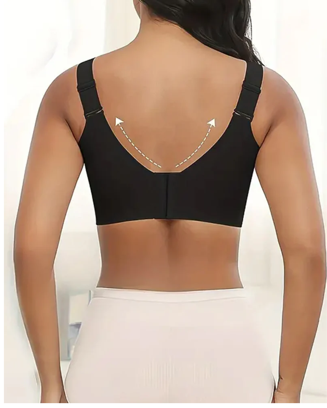 Women's Solid Color Four Rows Adjustable Wireless Bra