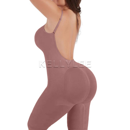Seamless Backless Mid-Length Full Body Shaper