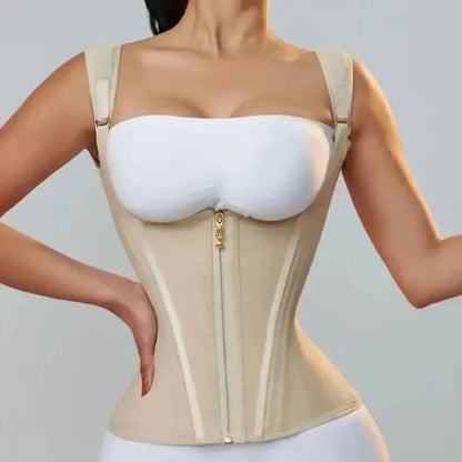 Waist Trainer for Women Corset Vest Body Shaper Cincher Trimmer Tank Top Sport Girdle with Steel Bones