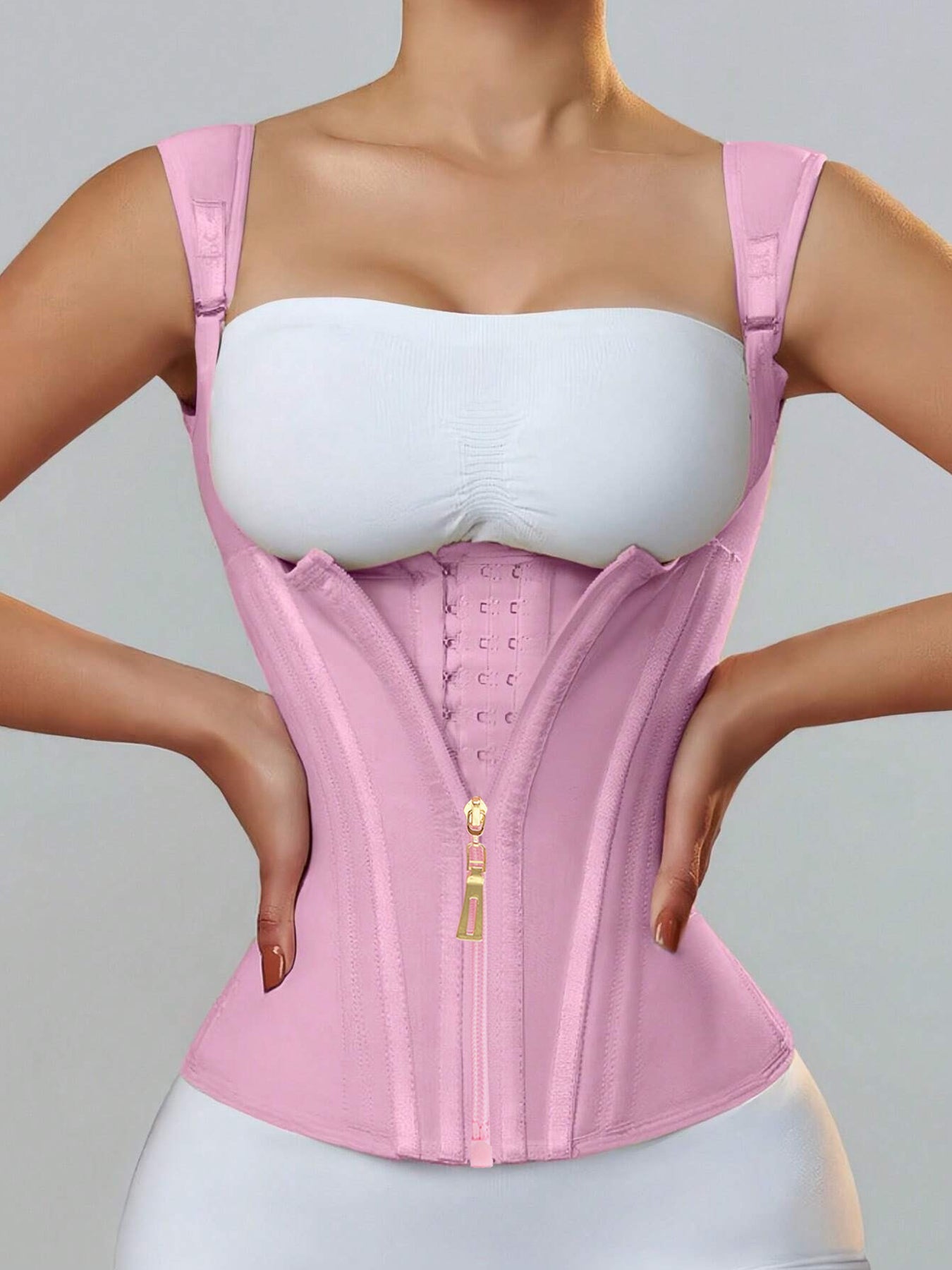 Waist Trainer for Women Corset Vest Body Shaper Cincher Trimmer Tank Top Sport Girdle with Steel Bones