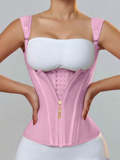 Waist Trainer for Women Corset Vest Body Shaper Cincher Trimmer Tank Top Sport Girdle with Steel Bones