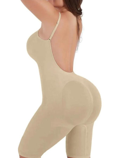 Seamless Backless Mid-Length Full Body Shaper