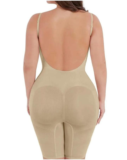 Seamless Backless Mid-Length Full Body Shaper